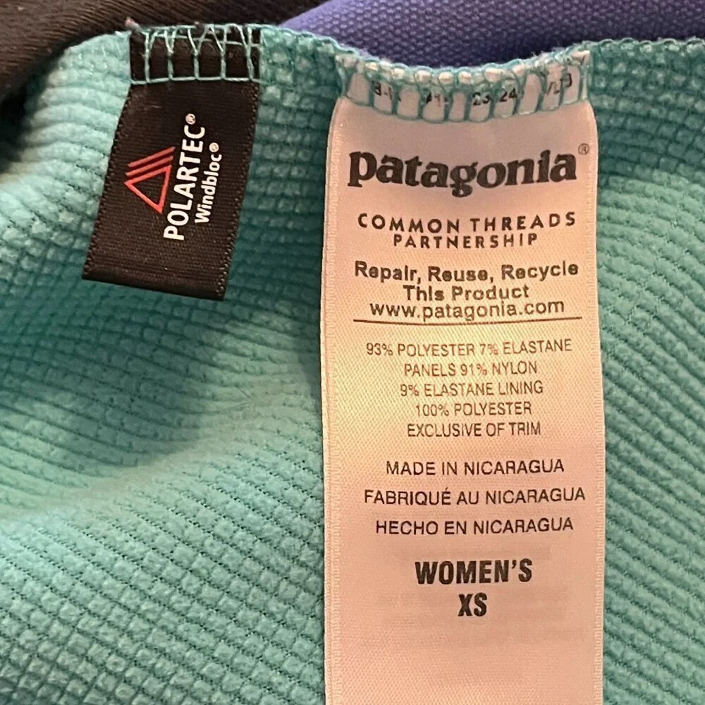 Patagonia women's Adze Hybrid Jacket XS blue mint periwinkle - Picture 7 of 8